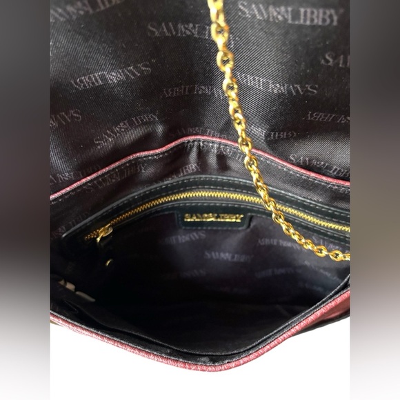 EUC- Sam & Libby Crossbody bag Maroon & Gold Embellishments - Picture 10 of 11
